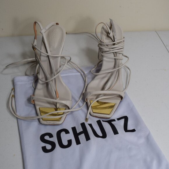 Schutz / Vikki Lace-Up High-Heel Sandals, size 8 - Picture 2 of 6